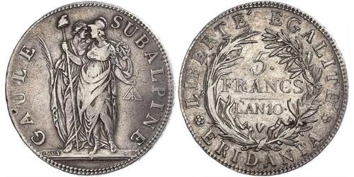 5 Franc Italian city-states 銀 