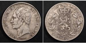 5 Franc 比利时 銀 利奥波德一世 (比利时) (1790 - 1865)