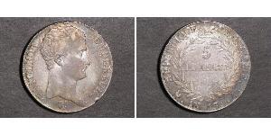 5 Franc 法兰西第一帝国 (1804 - 1814) 銀 拿破仑一世(1769 - 1821)