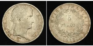 5 Franc 法兰西第一帝国 (1804 - 1814) 銀 拿破仑一世(1769 - 1821)