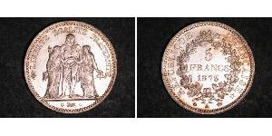 5 Franc 法兰西第三共和国 (1870 - 1940) 銀 