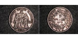 5 Franc 法兰西第三共和国 (1870 - 1940) 銀 