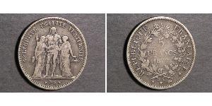 5 Franc 法兰西第三共和国 (1870 - 1940) 銀 