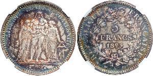 5 Franc 法兰西第三共和国 (1870 - 1940) 銀 
