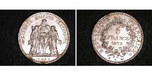 5 Franc 法兰西第三共和国 (1870 - 1940) 銀 