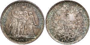 5 Franc 法兰西第三共和国 (1870 - 1940) 銀 