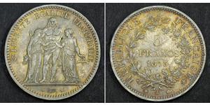 5 Franc 法兰西第三共和国 (1870 - 1940) 銀 