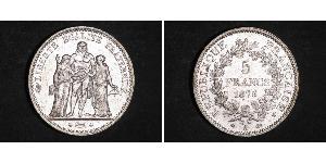 5 Franc 法兰西第三共和国 (1870 - 1940) 銀 