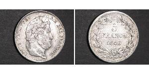 5 Franc 法国 / 七月王朝 (1830 - 1848) 銀 路易-菲利普一世 (1773 -1850)