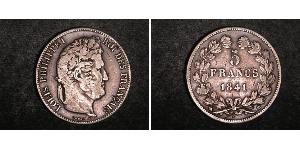 5 Franc 法国 / 七月王朝 (1830 - 1848) 銀 路易-菲利普一世 (1773 -1850)