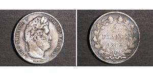 5 Franc 法国 / 七月王朝 (1830 - 1848) 銀 路易-菲利普一世 (1773 -1850)
