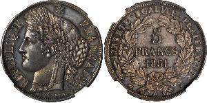 5 Franc 法蘭西第二共和國 (1848 - 1852) 銀 