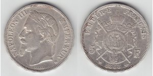 5 Franc 法蘭西第二帝國 (1852 - 1870) 銀 拿破仑三世