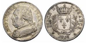 5 Franc 波旁复辟 銀 路易十八 (1755 - 1824)