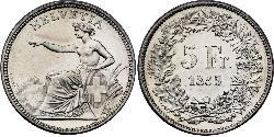 5 Franc 瑞士 銀 