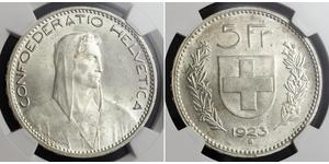 5 Franc 瑞士 銀 