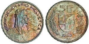 5 Franc 瑞士 銀 