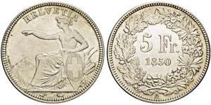 5 Franc 瑞士 銀 