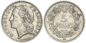 5 Franc 法兰西第三共和国 (1870 - 1940) 镍 