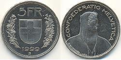 5 Franc 瑞士 镍/銅 
