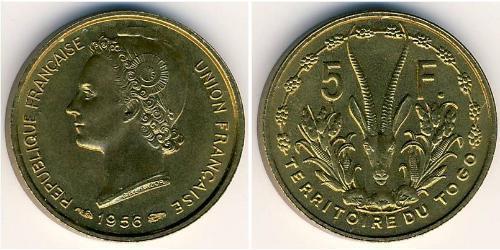 5 Franc 多哥 青铜 