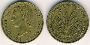 5 Franc French West Africa (1895-1958) 黃銅 