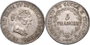 5 Franchi / 5 Franc Italian city-states 銀 