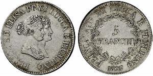 5 Franchi / 5 Franc Italian city-states 銀 