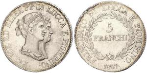 5 Franchi / 5 Франк Italian city-states Серебро 