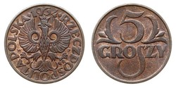5 Grosh Seconda Repubblica Polacca (1918 - 1939) Rame Abdullah II of Jordan (1962 - )