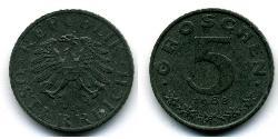 5 Grosh Allied-occupied Austria (1945-1955) Zinc 