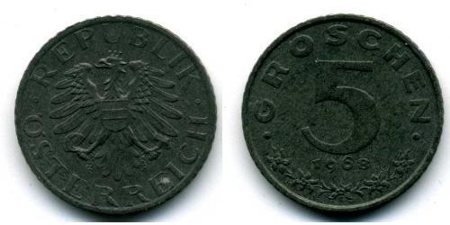 5 Grosh Besetztes Nachkriegsösterreich Zink 