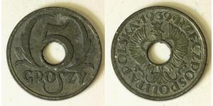 5 Grosh Zweite Polnische Republik (1918 - 1939) Zink 