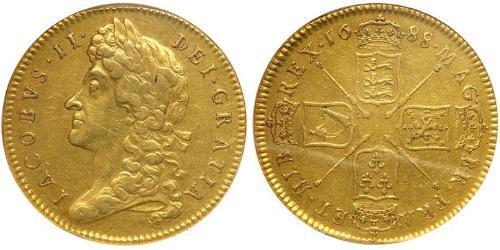 5 Guinea Königreich England (927-1649,1660-1707) Gold Jakob II (1633-1701)