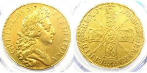 5 Guinea Reino de Inglaterra (927-1649,1660-1707) Oro Guillermo III (1650-1702)