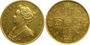 5 Guinea Reino de Inglaterra (927-1649,1660-1707) Oro Ana de Gran Bretaña(1665-1714)