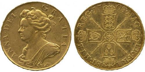 5 Guinea Reino de Inglaterra (927-1649,1660-1707) Oro Ana de Gran Bretaña(1665-1714)