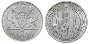 5 Gulden Gdansk (1920-1939) Argent 