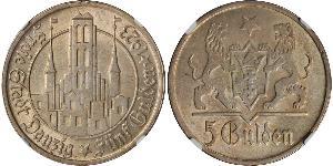 5 Gulden Gdansk (1920-1939) Argent 