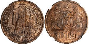 5 Gulden Gdansk (1920-1939) Argento 