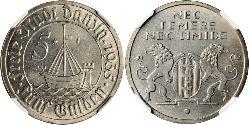 5 Gulden Gdansk (1920-1939) Plata 