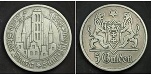 5 Gulden Gdansk (1920-1939) Plata 