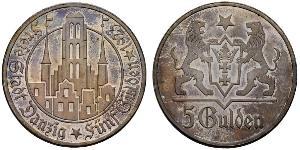 5 Gulden Gdansk (1920-1939) Plata 