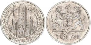 5 Gulden Gdansk (1920-1939) Plata 
