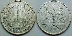 5 Gulden Gdansk (1920-1939) Silber 