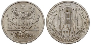 5 Gulden Gdansk (1920-1939) Silber 