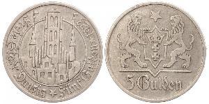 5 Gulden Gdansk (1920-1939) Silber 
