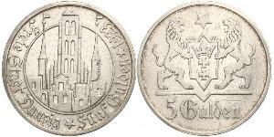 5 Gulden Gdansk (1920-1939) Silber 