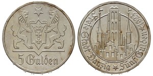 5 Gulden Gdansk (1920-1939) Silber 