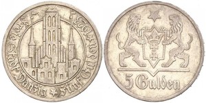 5 Gulden Gdansk (1920-1939) Silver 